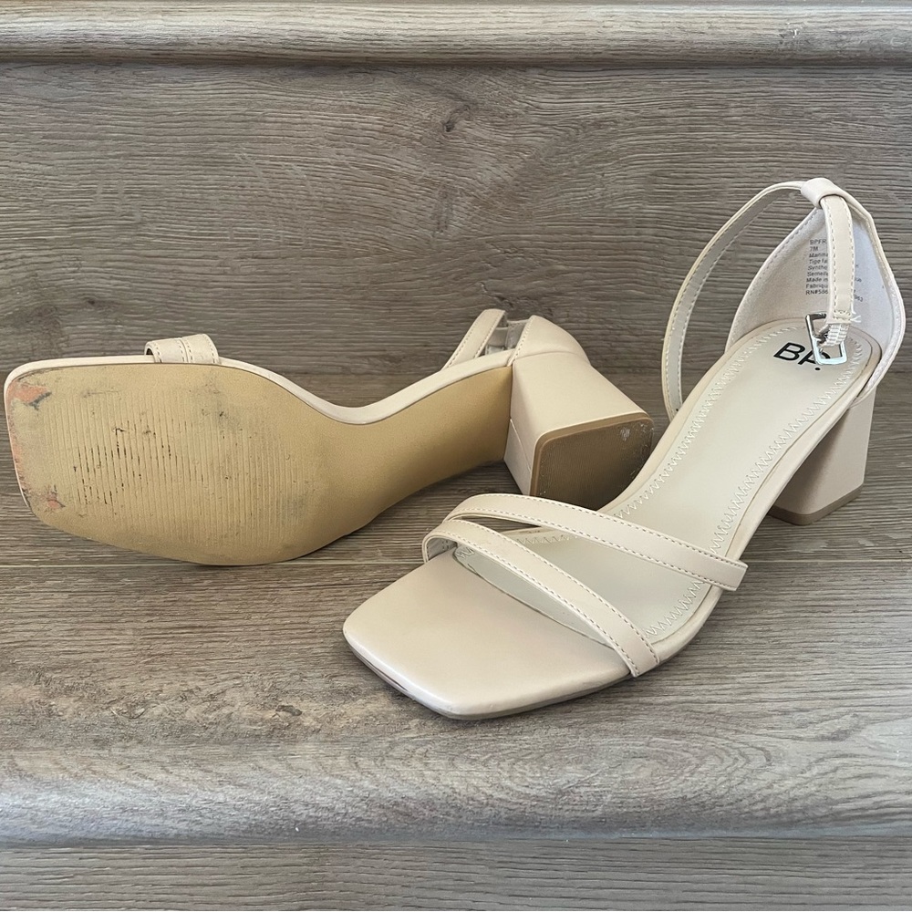 BP. Square toe Strap Block Heel Sandals